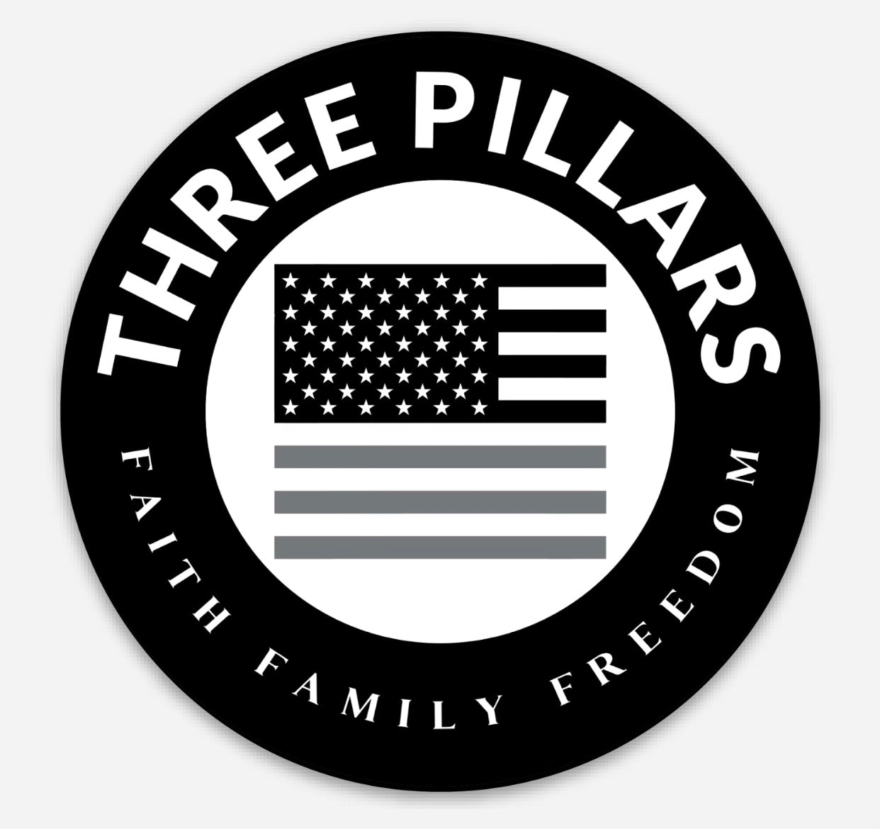 Three Pillars Logo Sticker